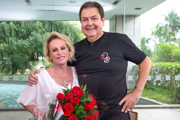 Fausto Silva e Ana Maria Braga no 