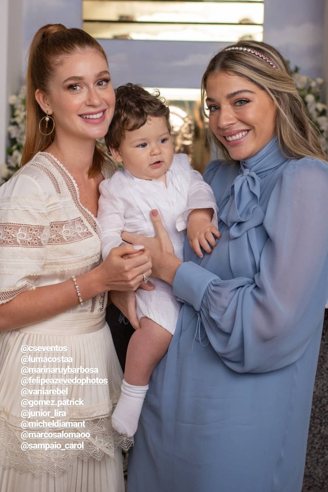 Marina Ruy Barbosa batiza Eduardo, filho de Luma Costa (Foto: reprodução/Instagram)