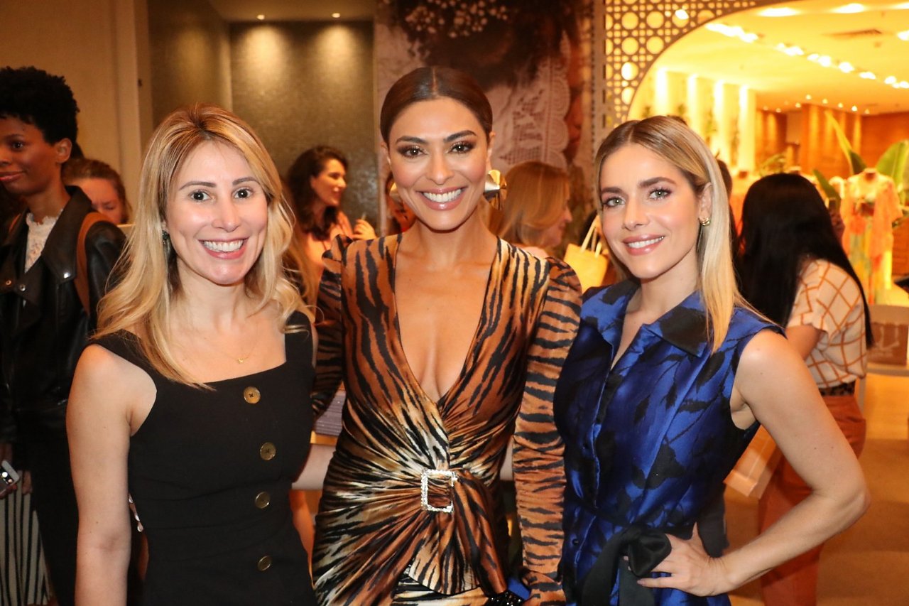 Dra. Juliana Neiva, Juliana Paes e Monique Alfradique no evento da Vogue (Foto: Rogério Fidalgo/AgNews)