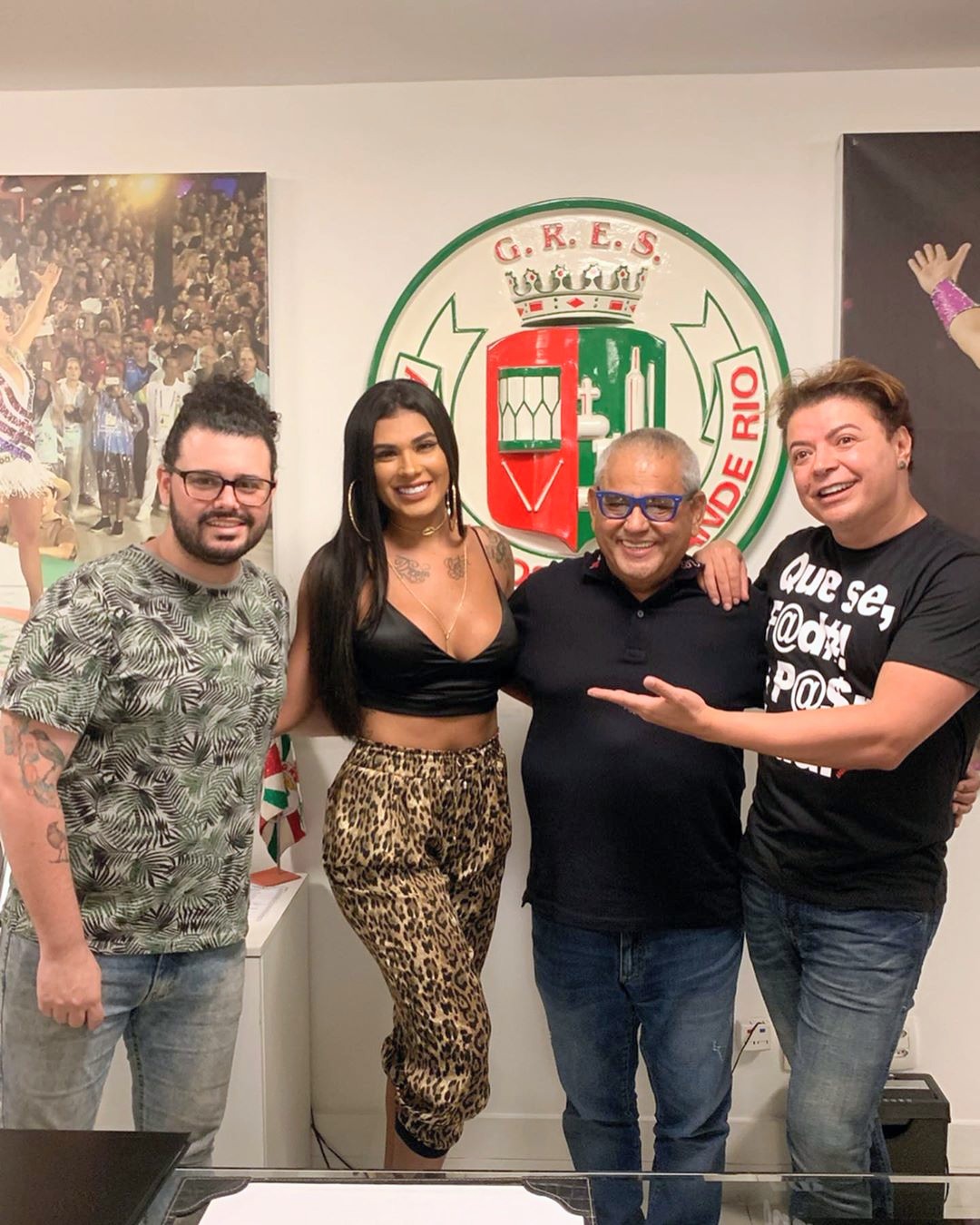 Carnavalesco Gabriel Haddad, Pocah, Jaider Soares e David Brazil (Foto: reprodução/Instagram)