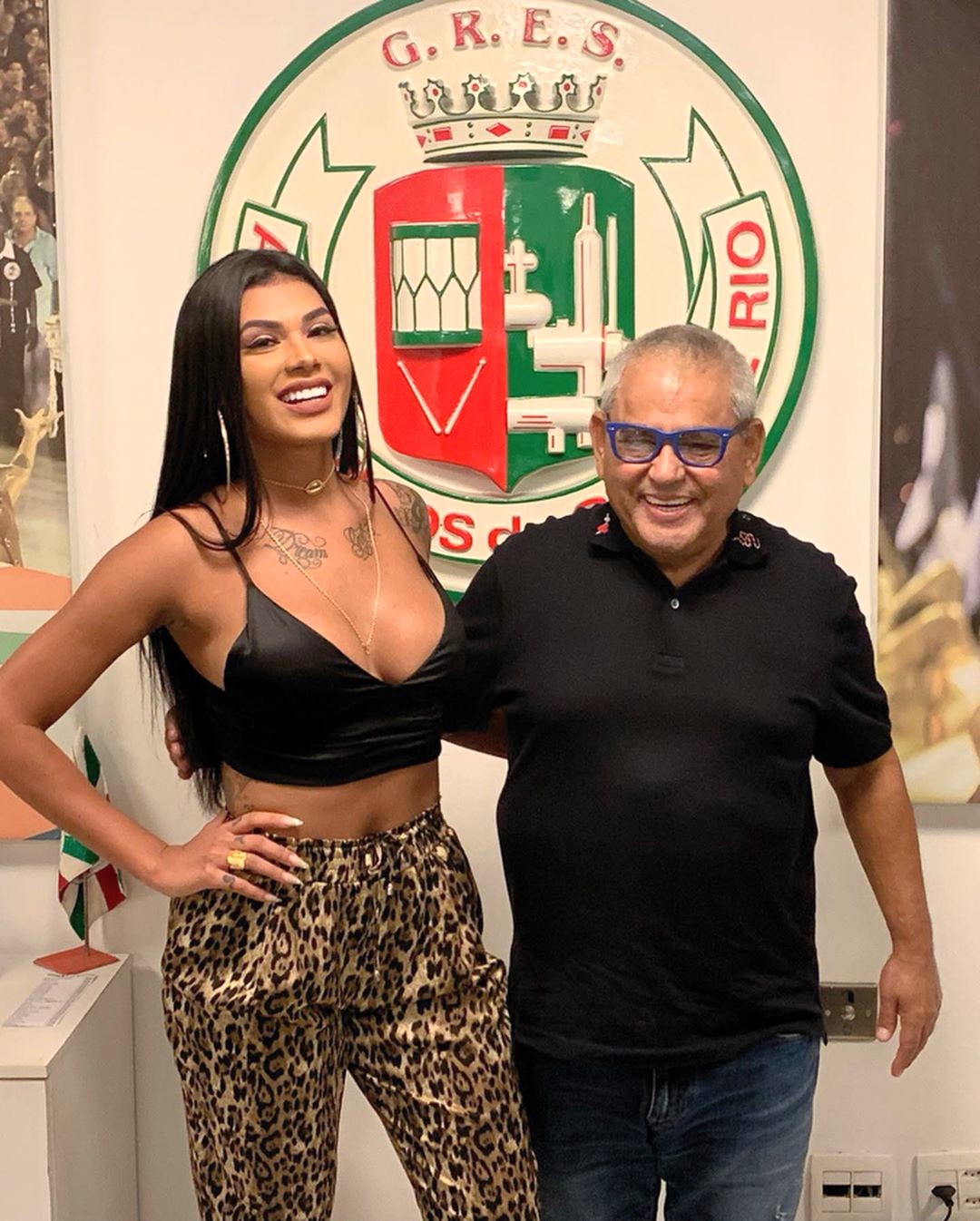 Pocah e o presidente de honra Jaider Soares (Foto: reprodução/Instagram)