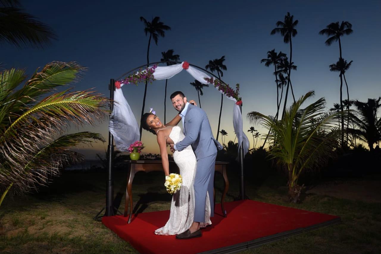 Evelyn Bastos e Marcelo Coutinho (Foto: Diego Mendes/Divulgação)