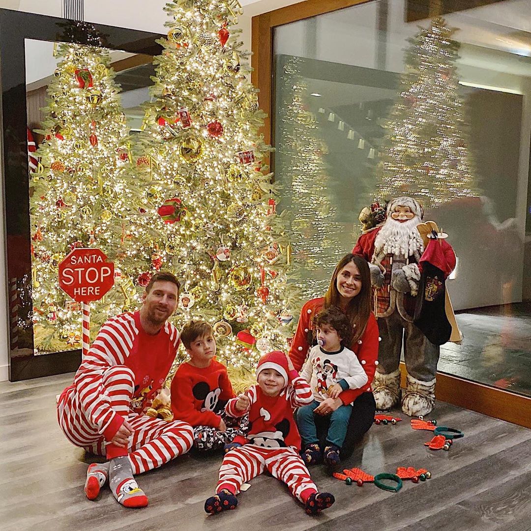 Leonel Messi e sua Árvore de Natal (Foto: reprodução/Instagram)