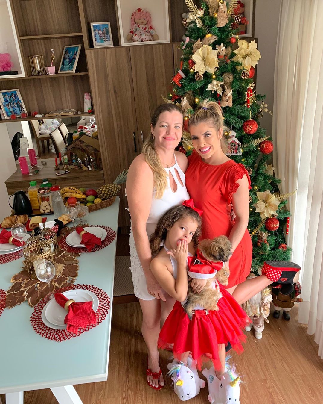 Jaqueline Grohalski e sua Árvore de Natal (Foto: reprodução/Instagram)