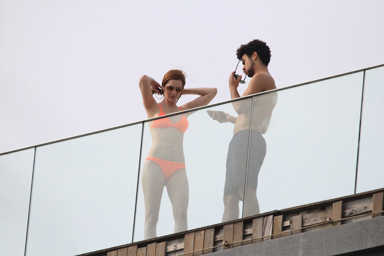 Sophia Abrahão e Sérgio Malheiros na piscina do hotel Fasano (Fotos: JC Pereira/AgNews)