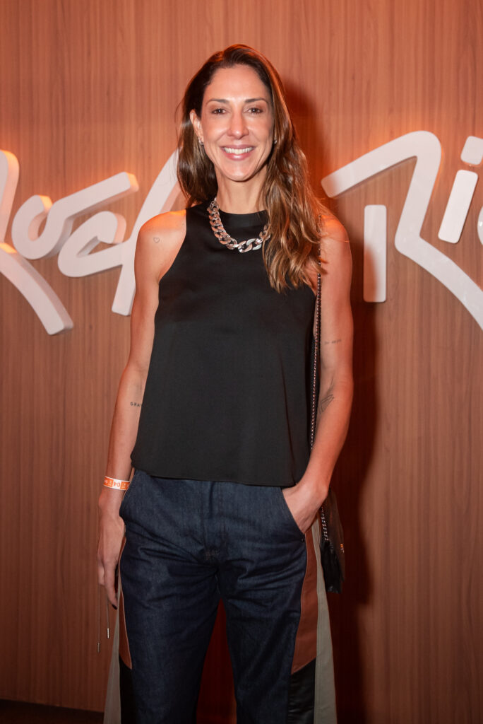 Carol Gattaz chega ao primeiro dia do Rock in Rio