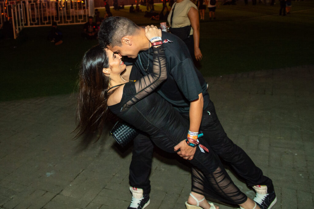 Daniele Hypólito e Fábio Castro em clima de romance no festival