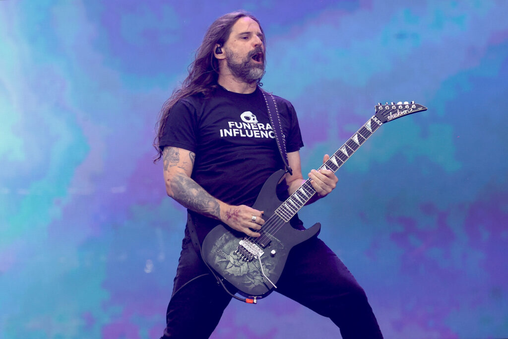 Andreas Kisser durante a apresentação do Sepultura na Cidade do Rock
