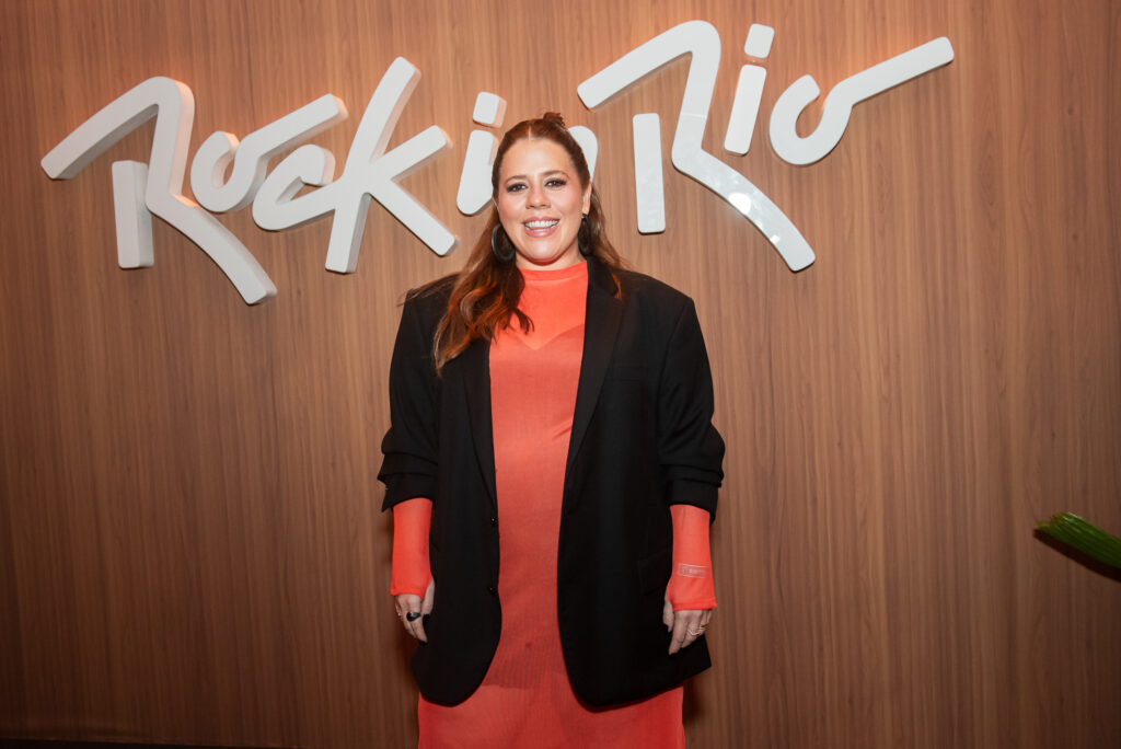 Tati Machado na chegada ao segundo dia do Rock in Rio 2026